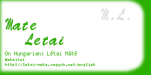 mate letai business card